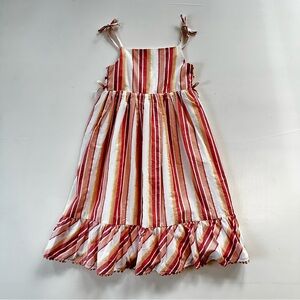 Shabby Chic Girls Size 5 Pink Striped Party Easter Sleeveless Sun Dress Bows